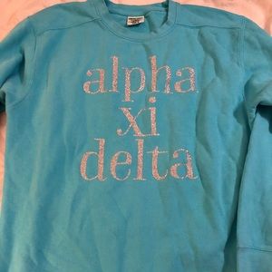Sparkly alpha xi delta crewneck